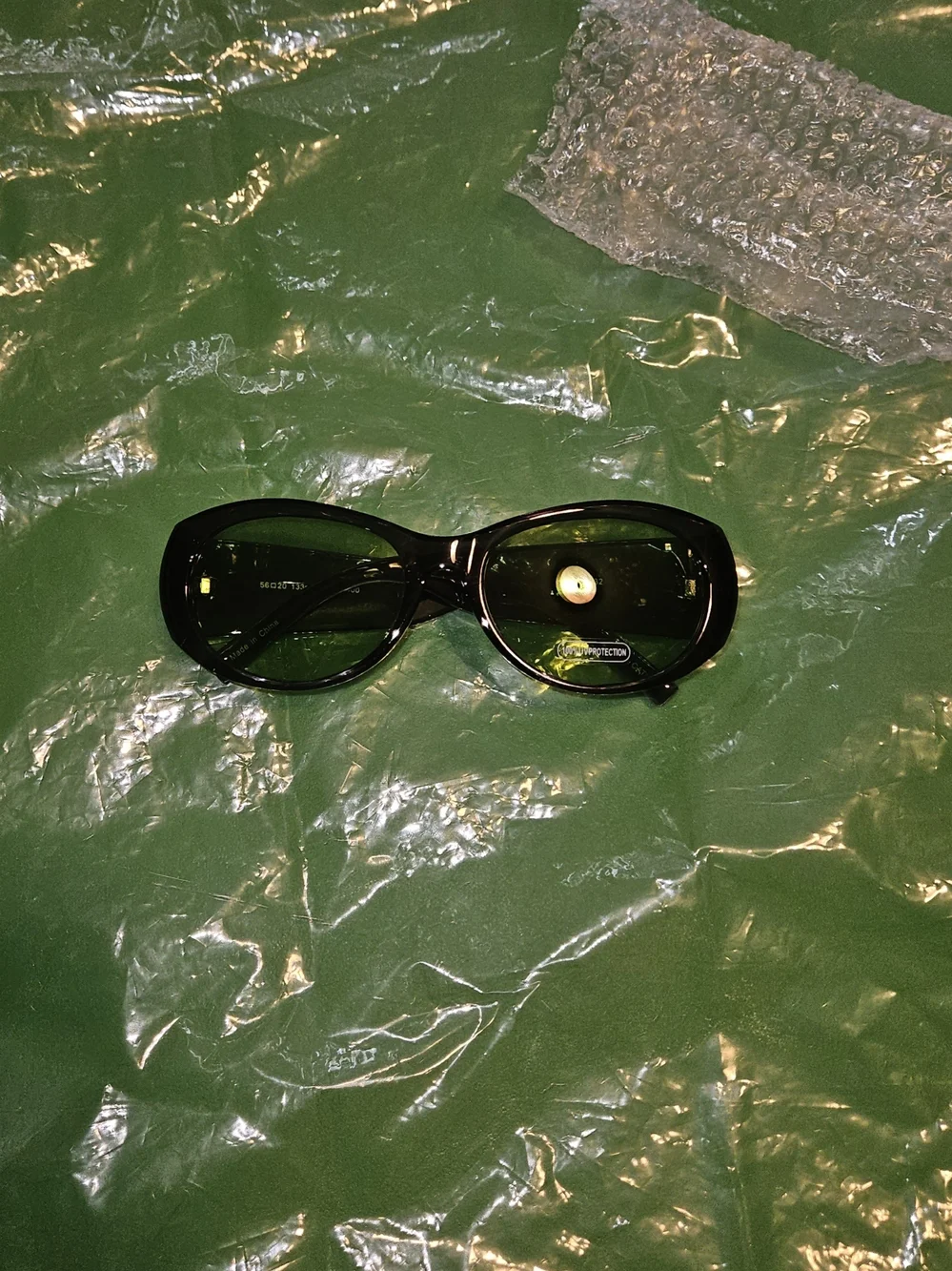 Yellow Lens Grey Oval Sunglasses